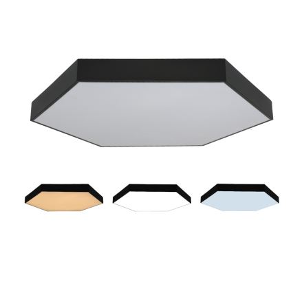 LED mennyezeti lámpa LED/200W/230V 3000/4000/6500K átm. 100 cm fekete