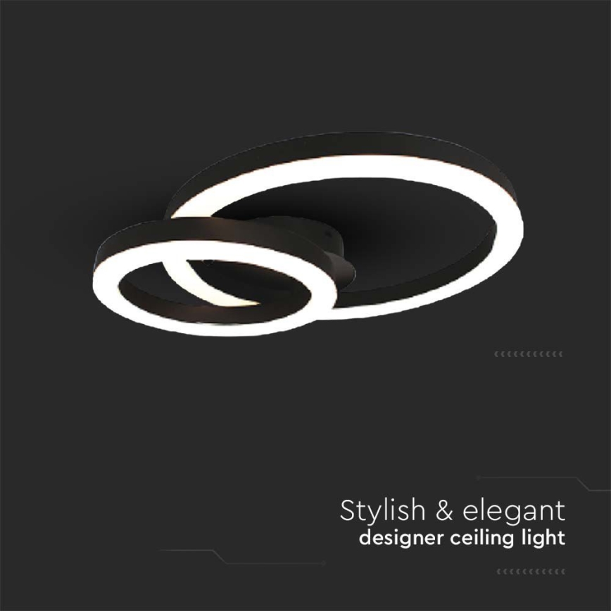 LED Mennyezeti lámpa LED/20W/230V 3000K fekete