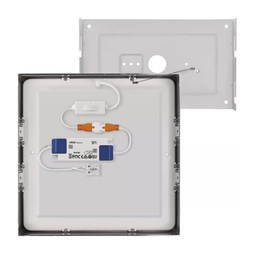 LED Mennyezeti lámpa NEXXO LED/21W/230 3000/3500/4000K 22,5x22,5 cm matt króm