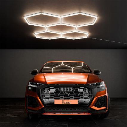 LED mennyezeti lámpatest HEXAGON LED/240W/85-265V 4000K 298x209 cm CRI 90 IP44 fehér