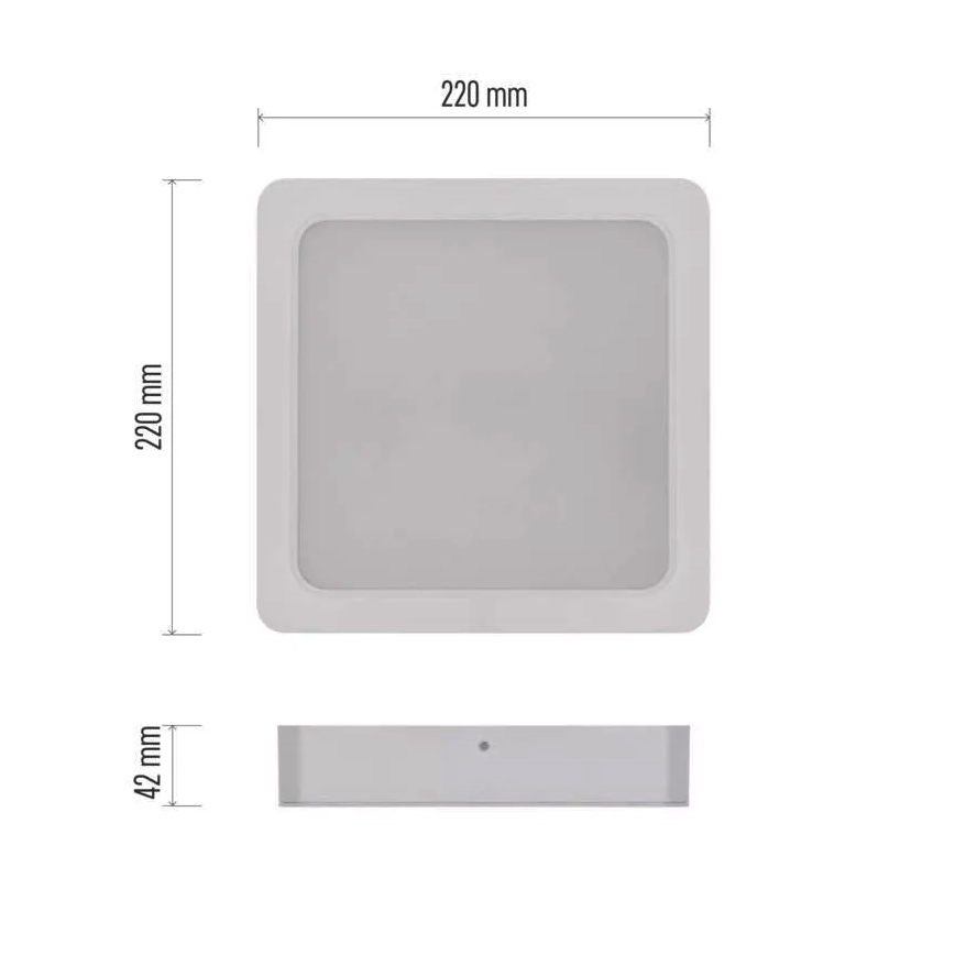 LED Mennyezeti lámpa LED/24W/230V 22x22 cm fehér