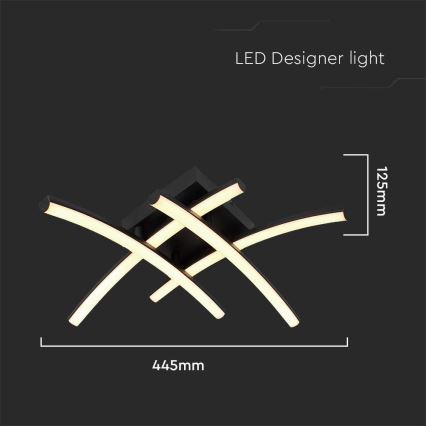 LED Mennyezeti lámpa LED/24W/230V 3000K fekete