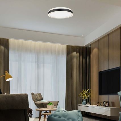 LED Mennyezeti lámpa LED/24W/230V 4000K átm. 45 cm fekete