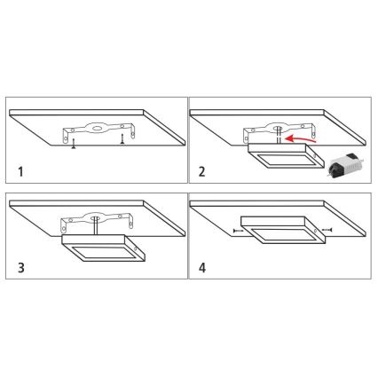 LED Mennyezeti lámpa LED/24W/230V 6500K 28x28 cm fehér