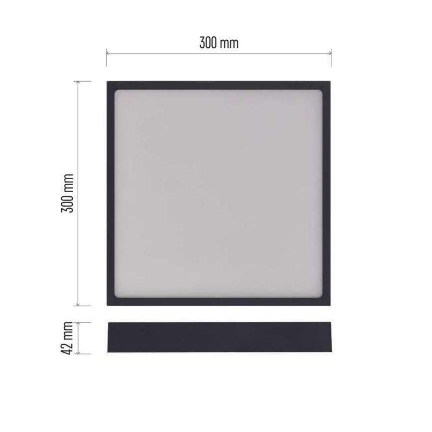 LED Mennyezeti lámpa NEXXO LED/28,5W/230V 3000/3500/4000K 30x30 cm fekete