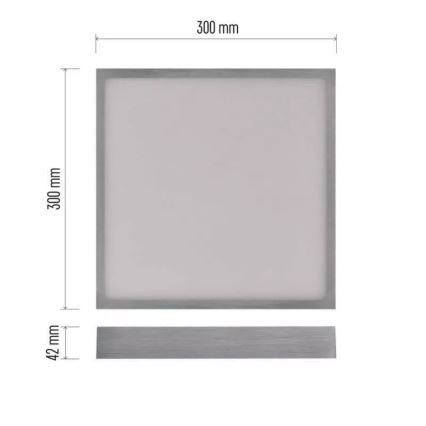 LED Mennyezeti lámpa NEXXO LED/28,5W/230V 3000/3500/4000K 30x30 cm matt króm