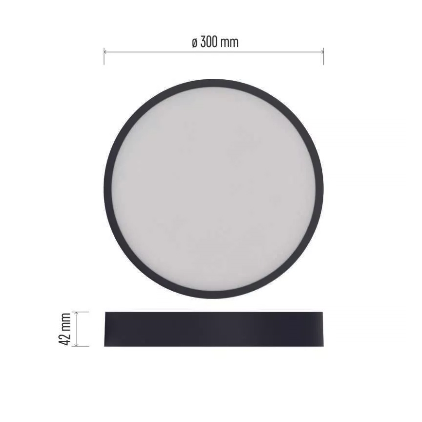LED Mennyezeti lámpa NEXXO LED/28,5W/230V 3000/3500/4000K á. 30 cm fekete