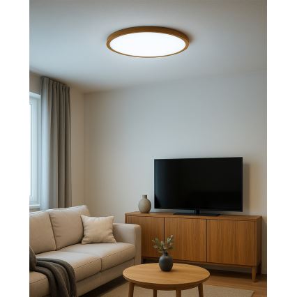 LED mennyezeti lámpa LED/32W/230V 3000/4000/6500K átm. 40 cm bézs