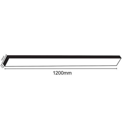 LED Mennyezeti lámpa LED/32W/230V 4000K 120x7 cm fekete
