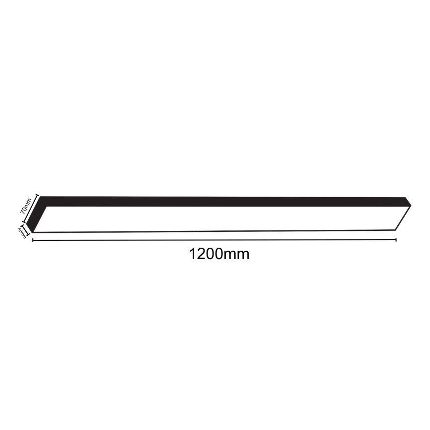 LED Mennyezeti lámpa LED/32W/230V 4000K 120x7 cm fekete