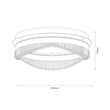 LED mennyezeti lámpa LED/36W/230V Ø 43 cm arany