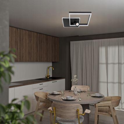 LED mennyezeti lámpa LED/38W/230V + 1xGU10/30W fekete