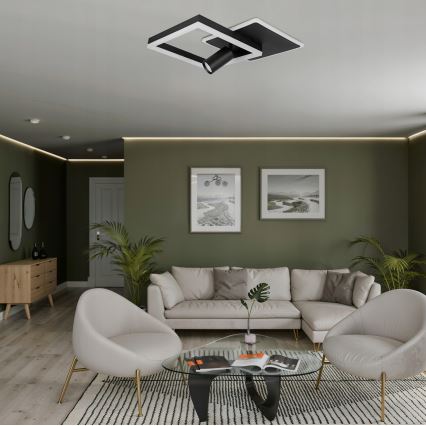 LED mennyezeti lámpa LED/38W/230V + 1xGU10/30W fekete