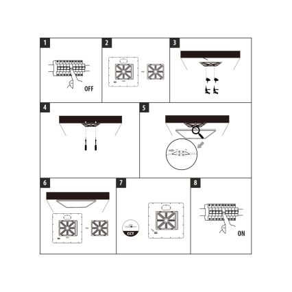 LED mennyezeti lámpa LED/40 W/230 V 3000/4000/6500 K 50x50 cm fehér
