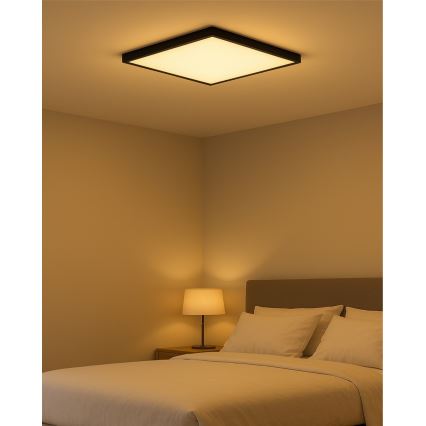 LED mennyezeti lámpa LED/40W/230V 3000/4000/6500K 50x50 cm fekete