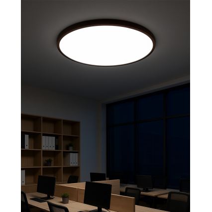 LED mennyezeti lámpa LED/40W/230V 3000/4000/6500K átm. 50 cm barna