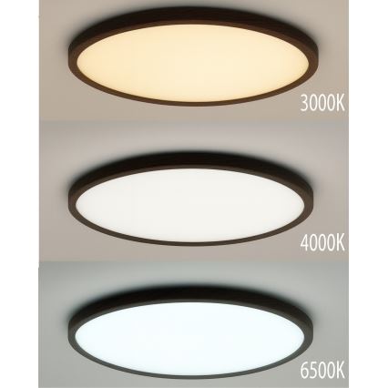 LED mennyezeti lámpa LED/40W/230V 3000/4000/6500K átm. 50 cm barna