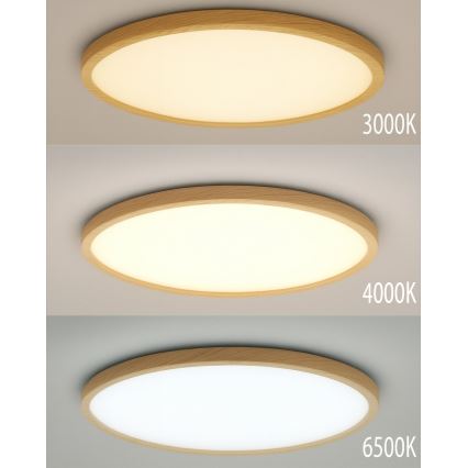 LED mennyezeti lámpa LED/40W/230V 3000/4000/6500K átm. 50 cm bézs