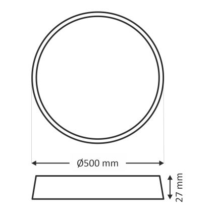 LED mennyezeti lámpa LED/40W/230V 3000/4000/6500K átm. 50 cm bézs