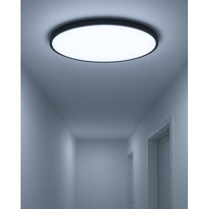 LED mennyezeti lámpa LED/40W/230V 3000/4000/6500K Ø 50 cm fekete