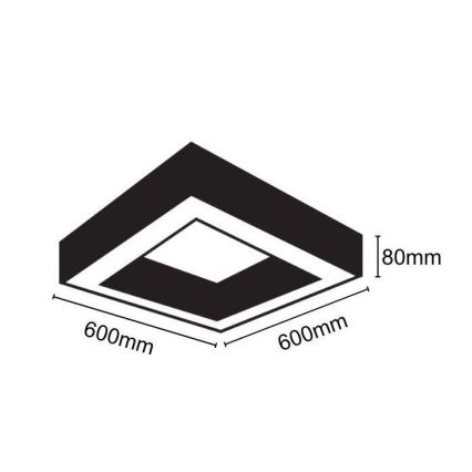 LED Mennyezeti lámpa LED/40W/230V 4000K 60x60 cm