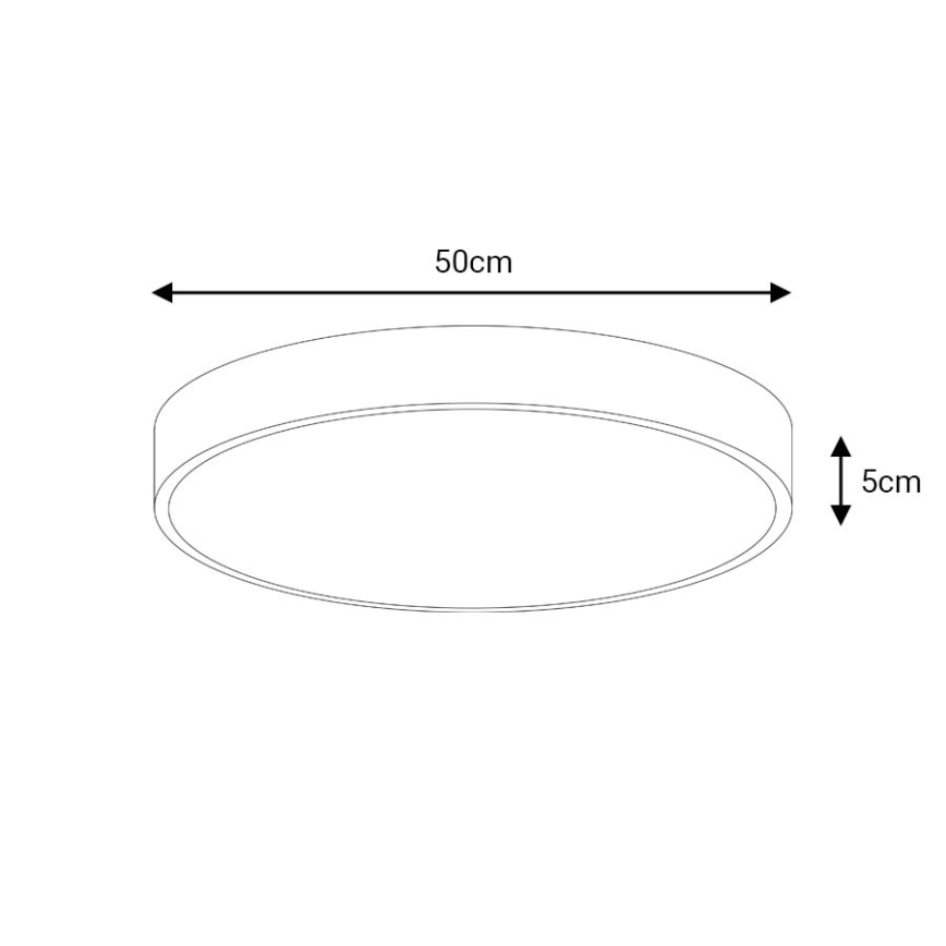 LED Mennyezeti lámpa LED/50W/230V 4000K átm. 50 cm fehér