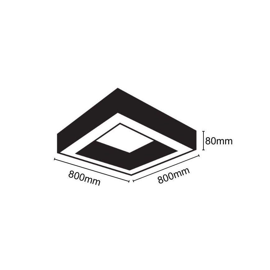 LED Mennyezeti lámpa LED/55W/230V 4000K 80x80 cm