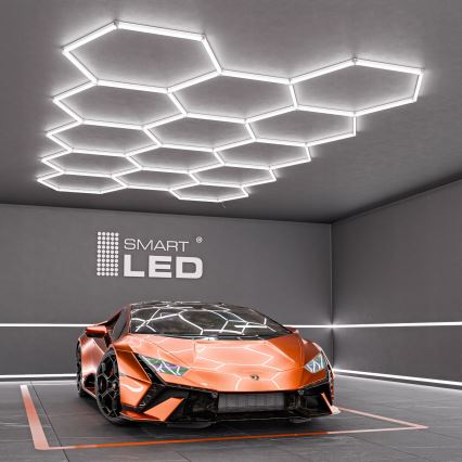 LED mennyezeti lámpatest HEXAGON LED/570W/85-265V 6500K 522x298 cm CRI 90 IP44 fehér