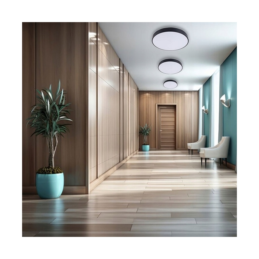 LED Mennyezeti lámpa LED/60W/230V 4000K átm. 60 cm fekete