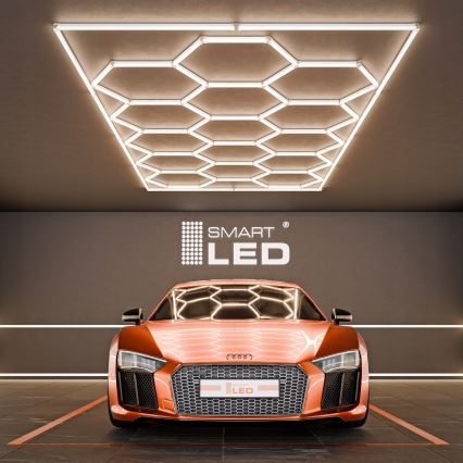 LED mennyezeti lámpa HEXAGON LED/696W/85-265V 4000K 484x243 cm CRI 90 IP44 fehér