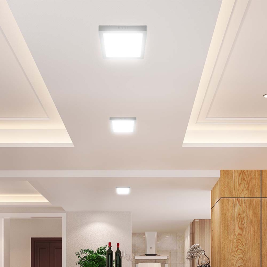 LED Mennyezeti lámpa LED/6W/230V 6500K 12x12 cm fehér