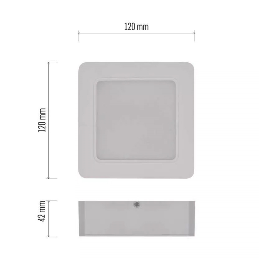 LED Mennyezeti lámpa LED/9W/230V 12x12 cm fehér