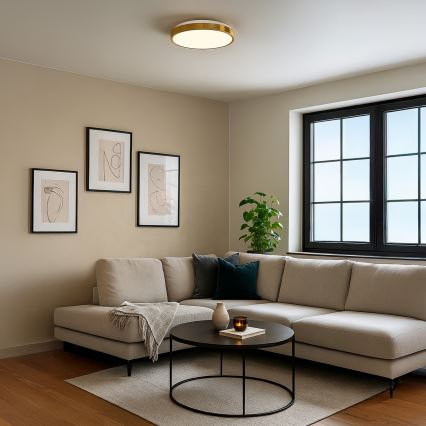 LED mennyezeti lámpa LIBRA LED/24W/230V 4000K átm. 39 cm arany