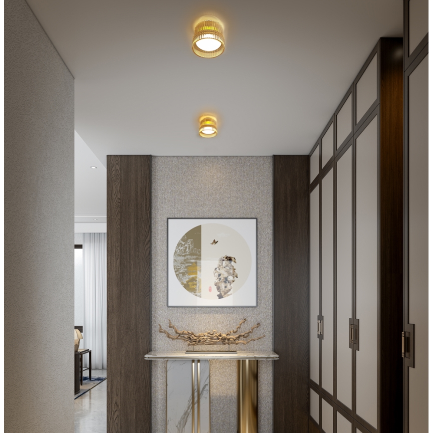 LED mennyezeti lámpa LUXE LED/12W/230V, átm. 14,8 cm, sárgaréz