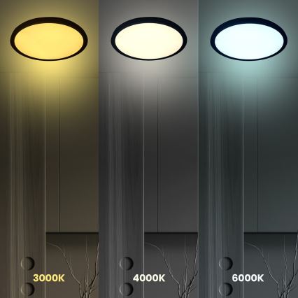 LED Mennyezeti lámpa MAQ LED/18W/230V 3000/4000/6500K IP40 fekete