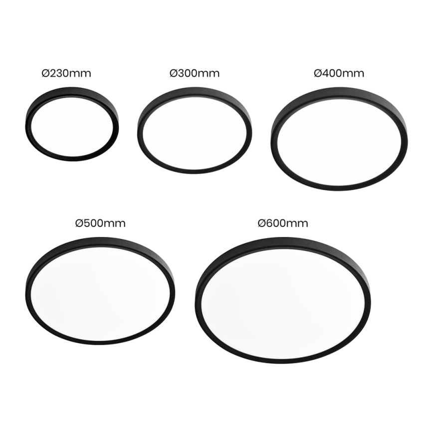 LED Mennyezeti lámpa MAQ LED/18W/230V 3000/4000/6500K IP40 fekete