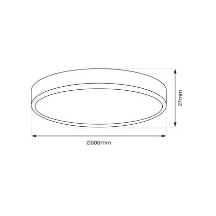 LED mennyezeti lámpa MAQ LED/50W/230V 3000/4000/6500K IP40 fekete