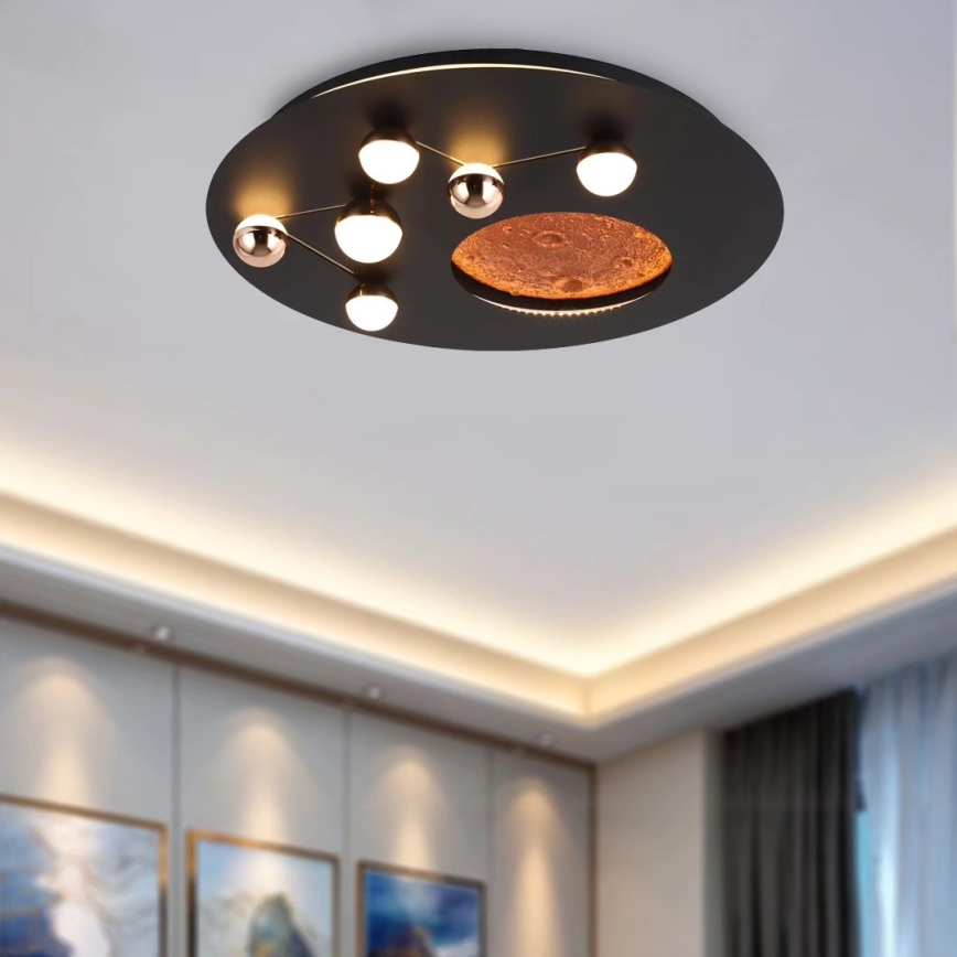 LED mennyezeti lámpa MARS LED/48W/230V 3000K fekete
