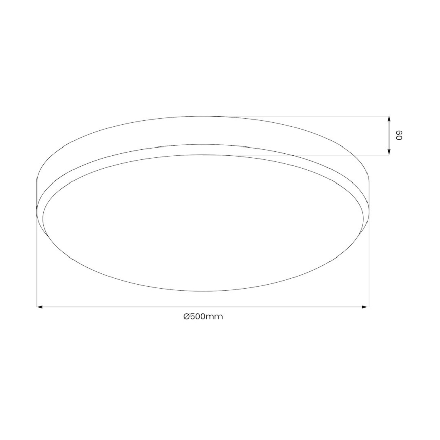 LED mennyezeti lámpa MAYA, 36 W, 230 V, Ø 50 cm, fényes króm