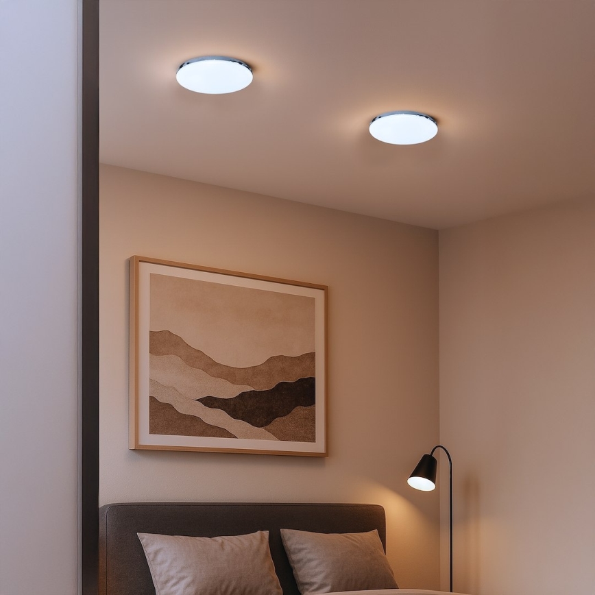 LED mennyezeti lámpa MAYA LED/10W/230V, átm. 26 cm, fényes króm