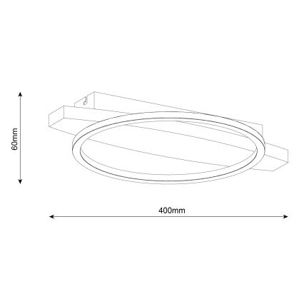 LED mennyezeti lámpa MELISA LED/12W/230V 30x40 cm fenyő
