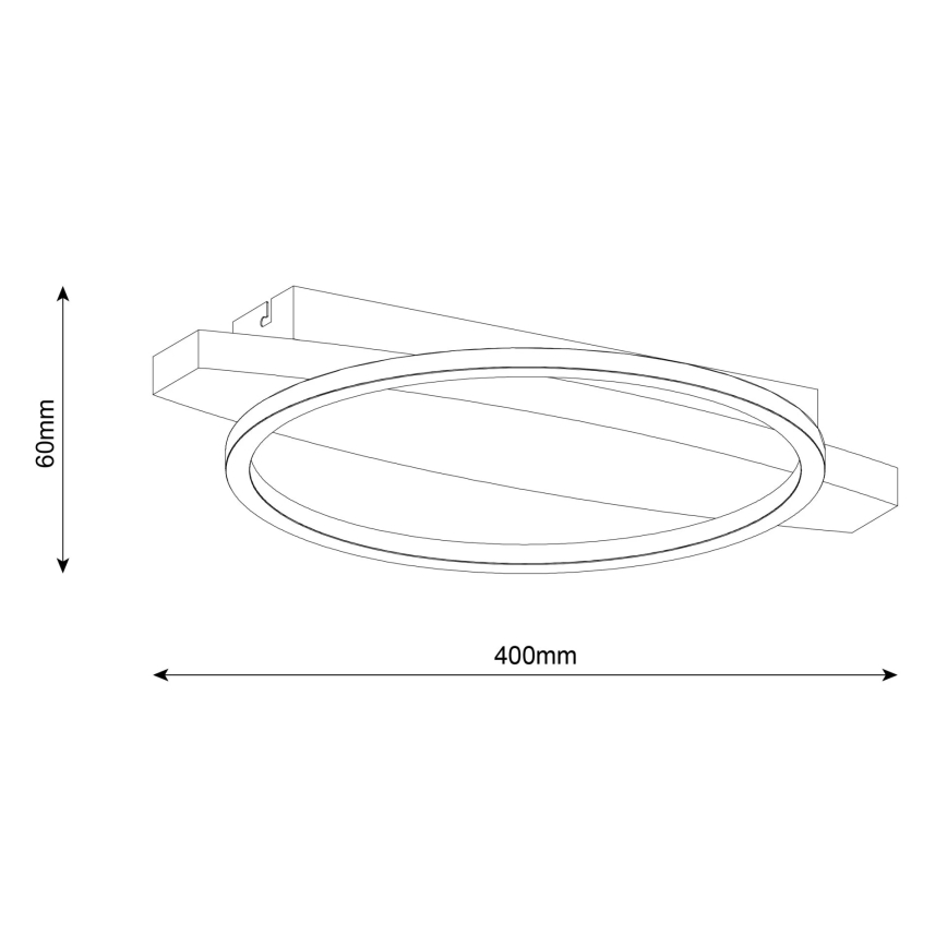 LED mennyezeti lámpa MELISA LED/12W/230V 30x40 cm fenyő