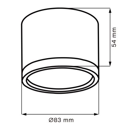 LED Mennyezeti lámpa MIRELLA 1xGX53/6W/230V fekete