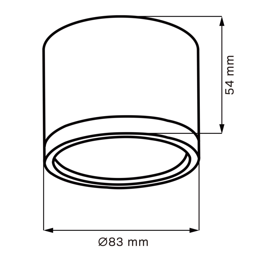 LED Mennyezeti lámpa MIRELLA 1xGX53/6W/230V fekete