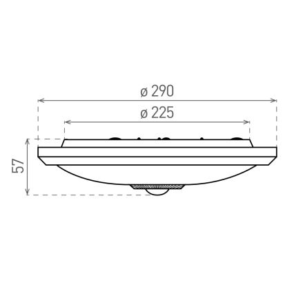 LED mennyezeti lámpa mozgás- és alkonyatérzékelővel LED/20W/230V Ø 29 cm fehér