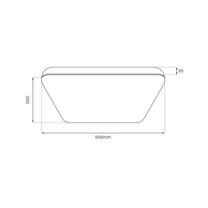 LED mennyezeti lámpa NEMO LED/36W/230V 50x50 cm fekete