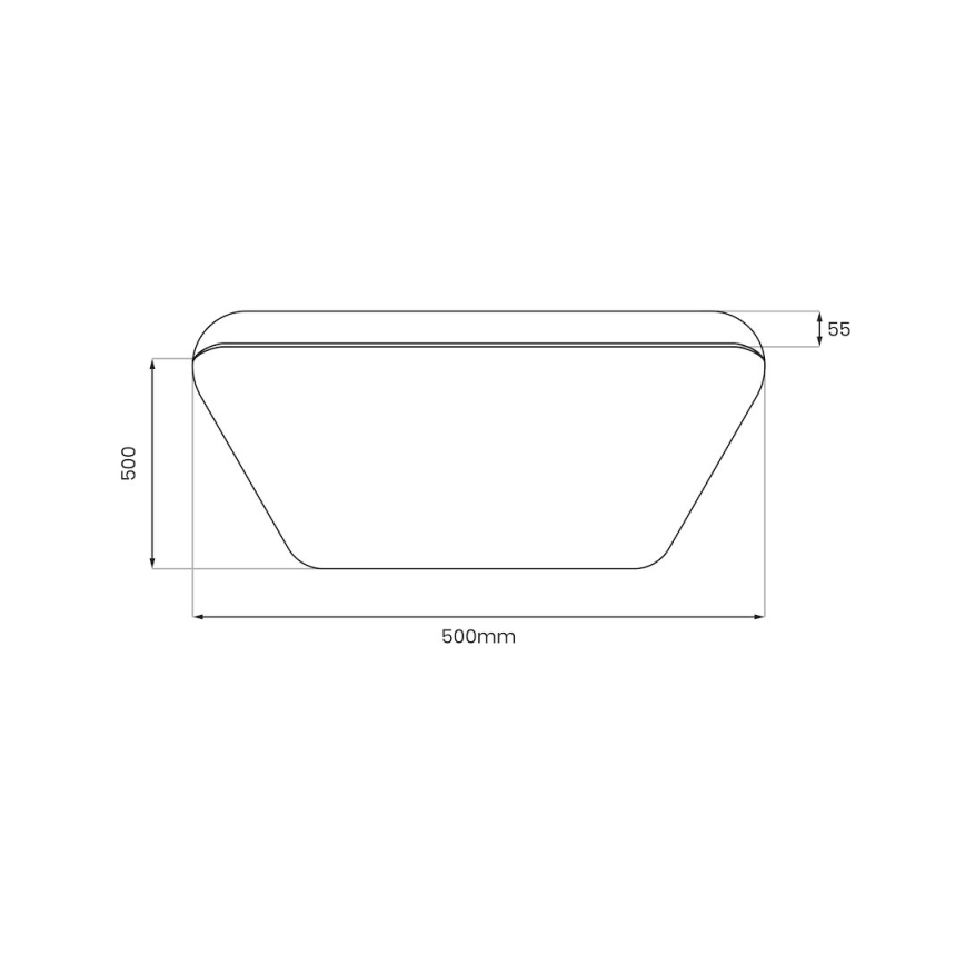 LED mennyezeti lámpa NEMO LED/36W/230V 50x50 cm fényes króm