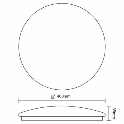 LED Dimmelhető mennyezeti lámpa OPAL LED/36W/230V 3000-6500K + távirányítás