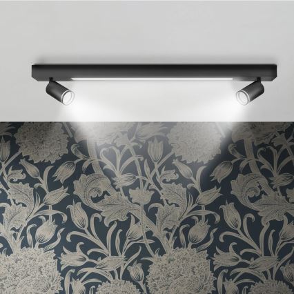 LED Mennyezeti lámpa PÁRIZS LED/24W/230V + 2xGU10/10W fekete