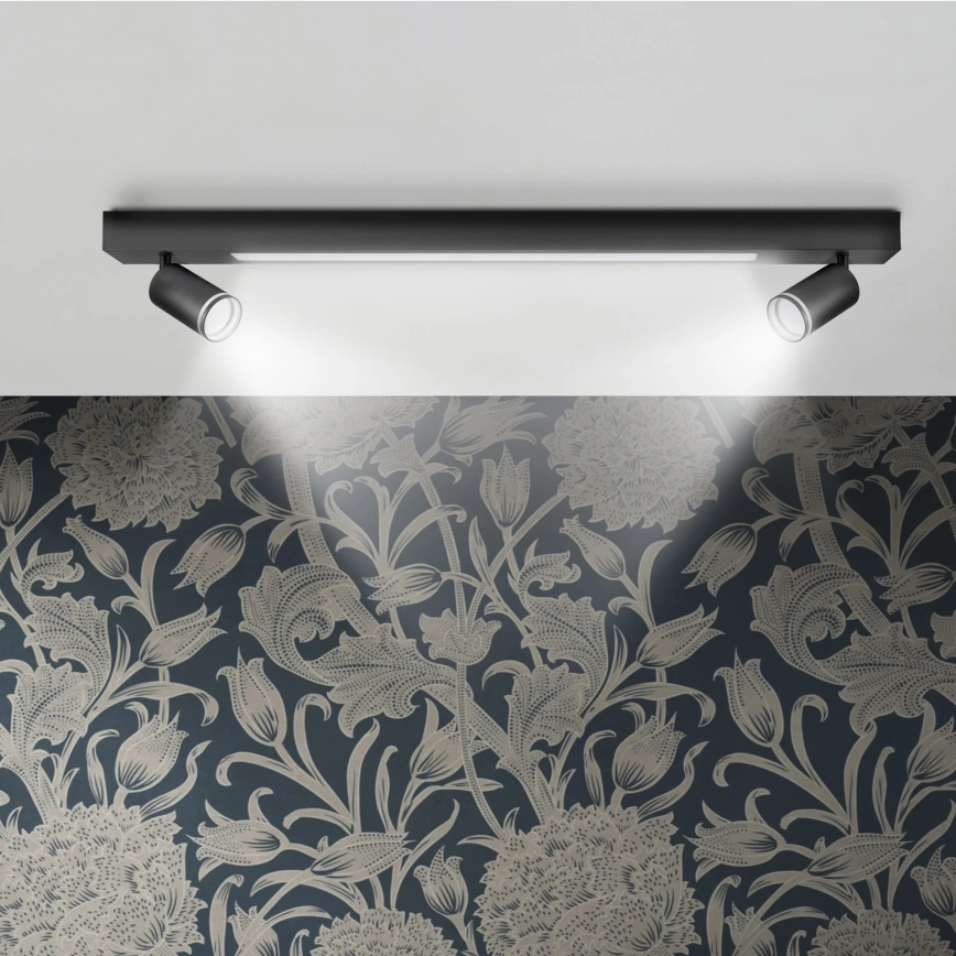 LED Mennyezeti lámpa PÁRIZS LED/24W/230V + 2xGU10/10W fekete